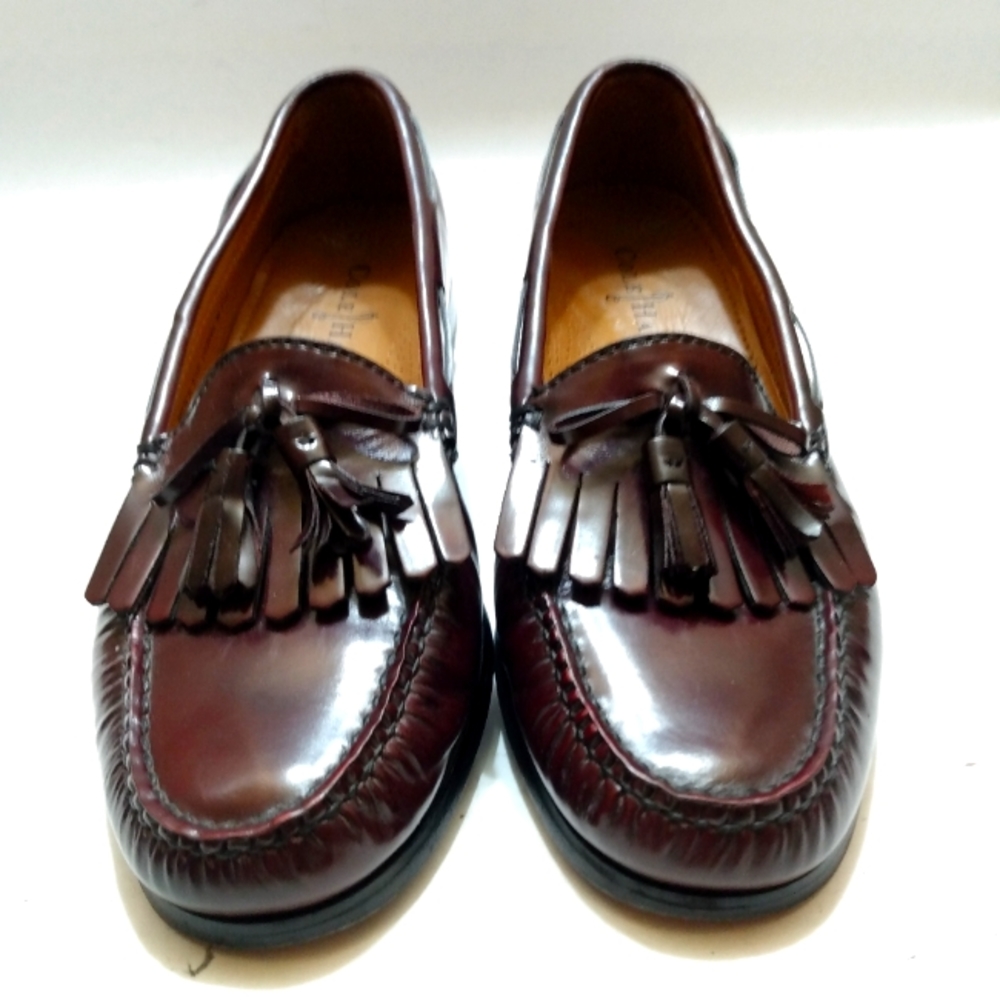 Cole Haan Pinch Shawl Tassel Loafer Burgundy  Leather size 9.5D C02692